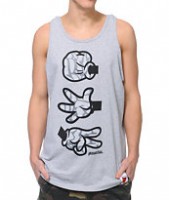 Booger Kids Rock Paper Cut Dumbo Grey Tank Top