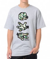 Booger Kids Rock, Paper, Cut Grey & Camo Tee Shirt