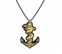 SNAKE ANCHOR NECKLACE BLACK MAPLE
